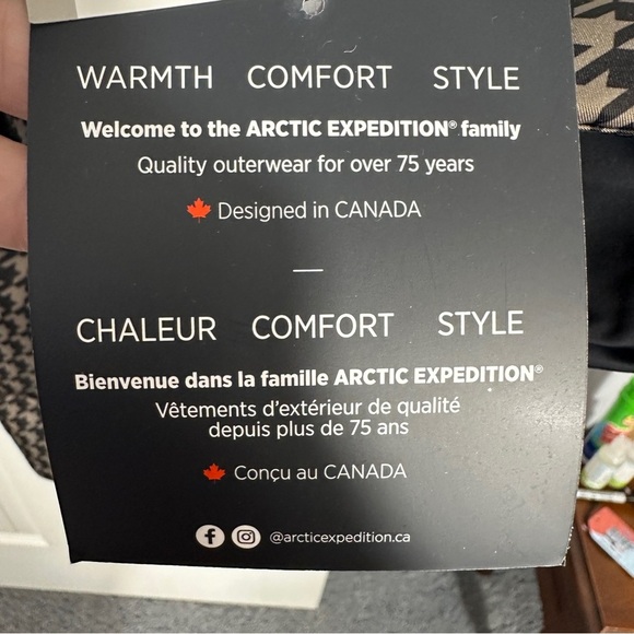 NEW Arctic Expedition houndstooth parka winter coat, size 1X, Hydradown, warm - Picture 6 of 16